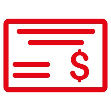 Doları Çek düz vektör simgesi