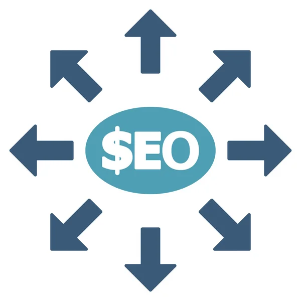 Seo Marketing Flat Vector Ícone —  Vetores de Stock