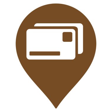 Banka Kartları İşaretçisi Düz Vektör Simgesi