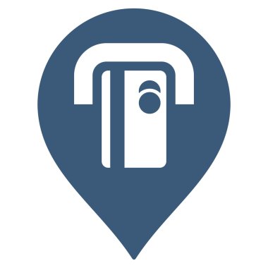 Atm Makine İşaretçisi Düz Vektör Simgesi