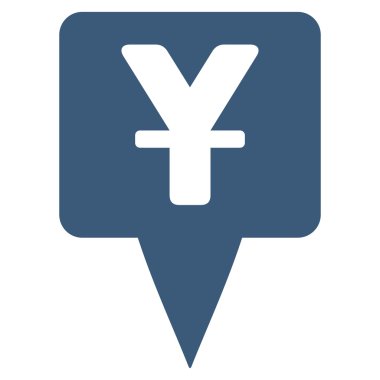 Yuan Map Pointer Flat Vector Icon