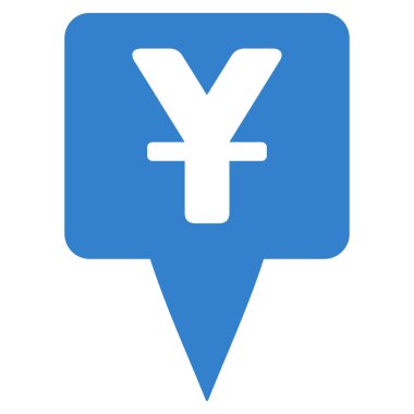 Yuan Map Pointer Flat Vector Icon