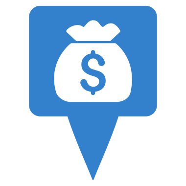 Hazine Haritası İşaretçisi Düz Vektör Simgesi