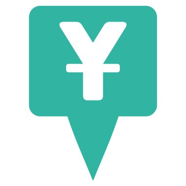 Yuan Map Pointer Flat Vector Icon