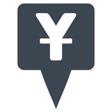 Yuan Map Pointer Flat Vector Icon