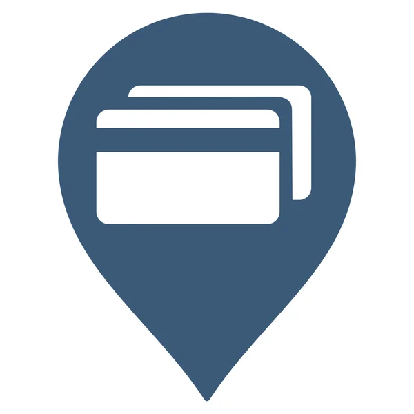 ATM Terminal aanwijzer platte Vector Icon — Stockvector