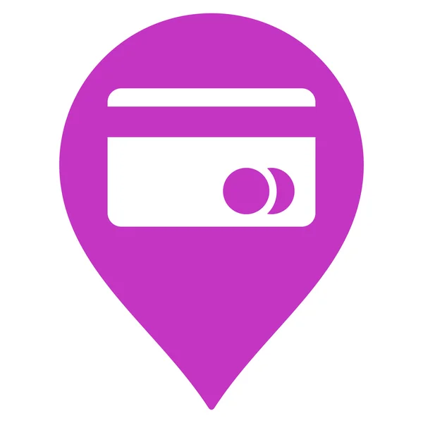 ATM kaart Marker platte Vector Icon — Stockvector