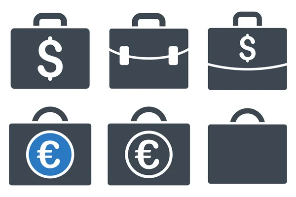 Business Case Flat Vector Icons — Stock Vector