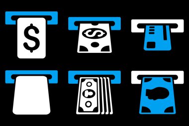 Ödeme Terminal düz vektör simgeler