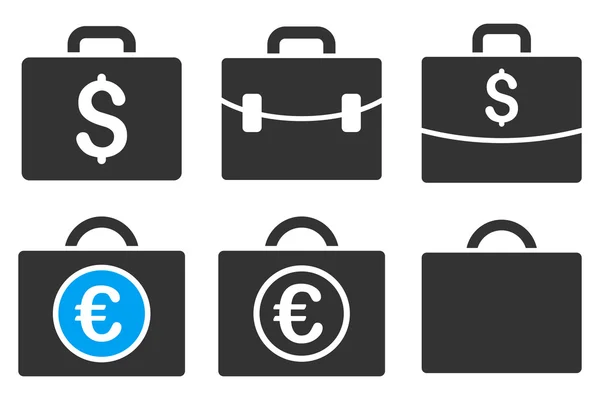 Business Case platte Vector Icons — Stockvector