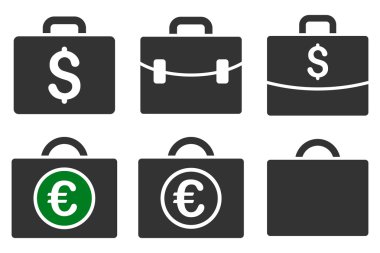 İş büyük düz vektör simgeler