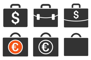 İş büyük düz vektör simgeler