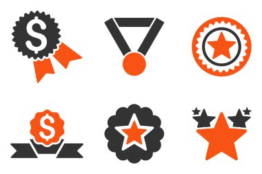 Ödül düz vektör simgeler