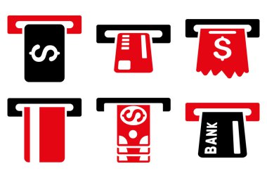 Kutu düz vektör simgeler ödemek