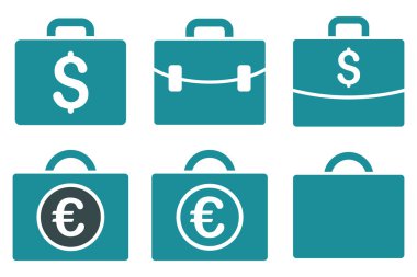 İş büyük düz vektör simgeler