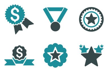 Ödül düz vektör simgeler