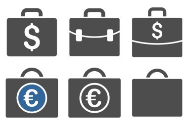 İş büyük düz vektör simgeler