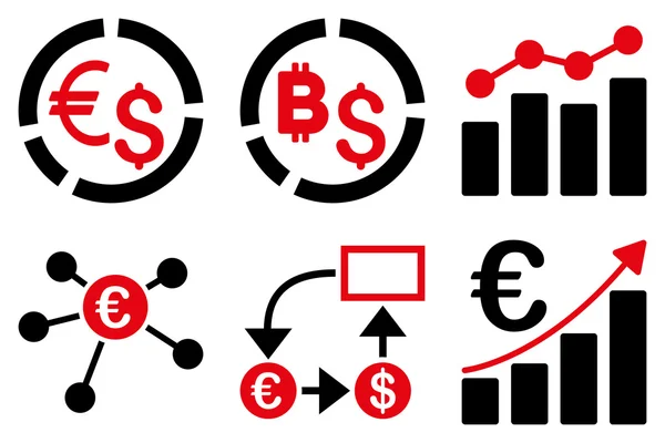 Business-diagram platt vektor ikoner — Stock vektor