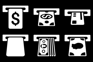 Ödeme Terminal düz vektör simgeler