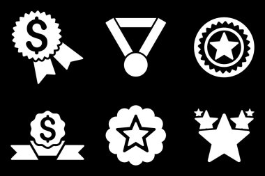 Ödül düz vektör simgeler