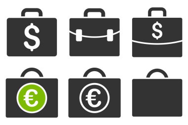 İş büyük düz vektör simgeler