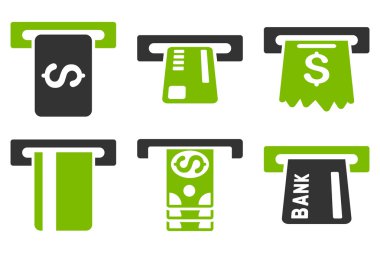 Kutu düz vektör simgeler ödemek