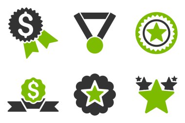 Ödül düz vektör simgeler