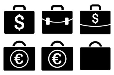 İş büyük düz vektör simgeler