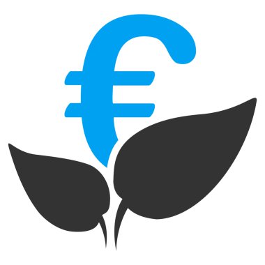 Euro tarım başlangıç düz vektör simgesi