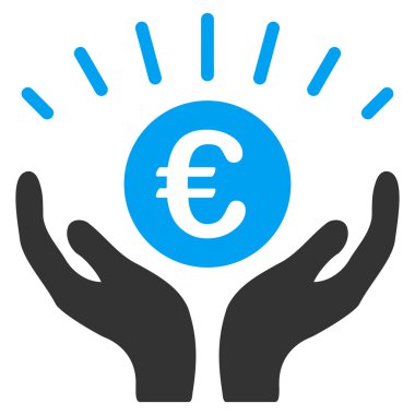 Euro refah düz vektör simgesi