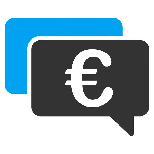 Εικονίδιο επίπεδη φορέα μηνυμάτων ευρώ — Διανυσματικό Αρχείο