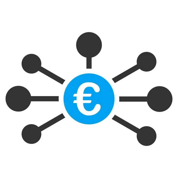 Euro Relations Flat Vector Icon — Vector de stoc