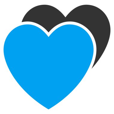 Sevgi kalpleri düz vektör simgesi