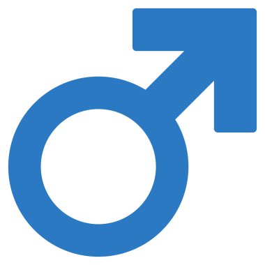 Mars sembolü düz vektör simgesi