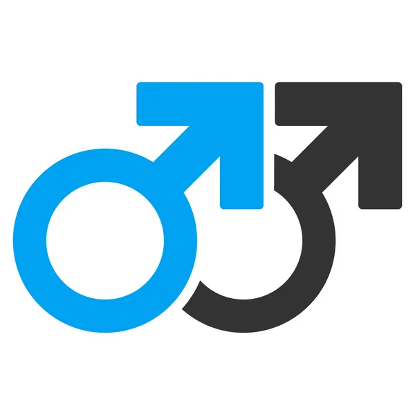 Gay Couple Symbol Flat Vector Icon — Stock Vector