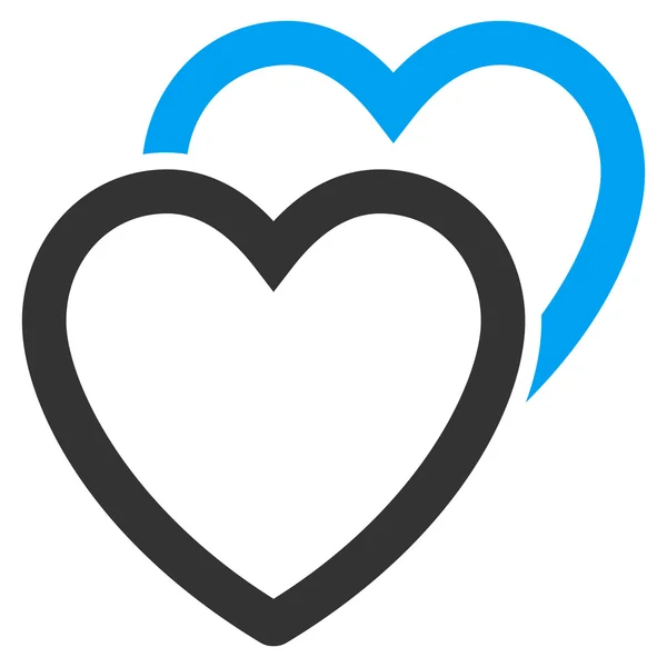 Kärlek hjärtan platt vektor symbol — Stock vektor