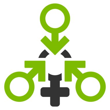 Çift Kişilik Standart penetrasyon seks düz vektör simgesi