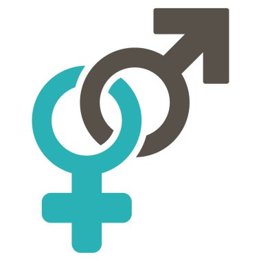 Heteroseksüel sembolü düz vektör simgesi