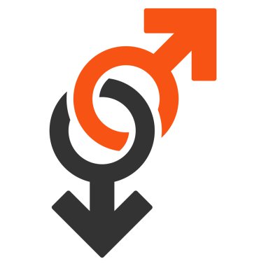 Eşcinsel sembolü düz vektör simgesi