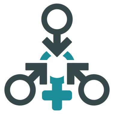 Çift Kişilik Standart penetrasyon seks düz vektör simgesi