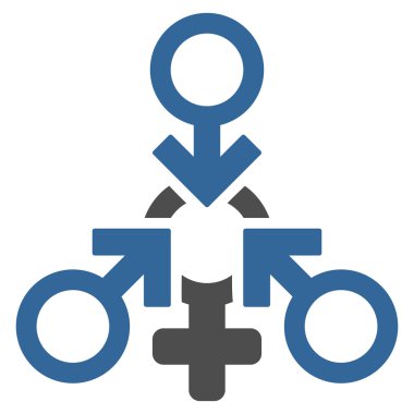 Çift Kişilik Standart penetrasyon seks düz vektör simgesi