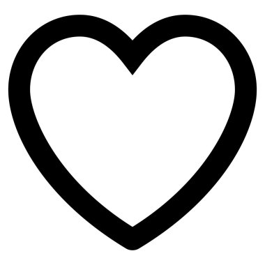 aşk kalp düz vektör simgesi