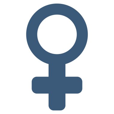 Venüs sembolü düz vektör simgesi