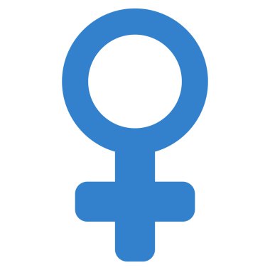 Venüs sembolü düz vektör simgesi