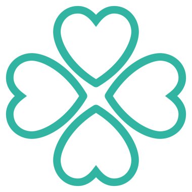 Sevgi kalpleri düz vektör simgesi