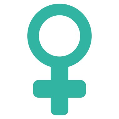 Venüs sembolü düz vektör simgesi