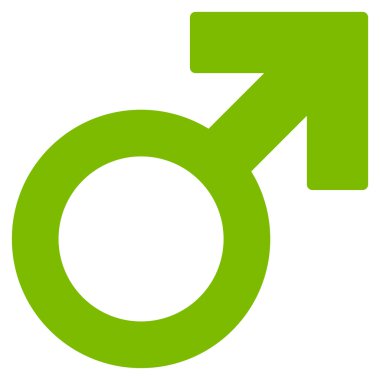 Mars sembolü düz vektör simgesi