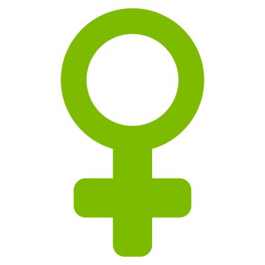 Venüs sembolü düz vektör simgesi