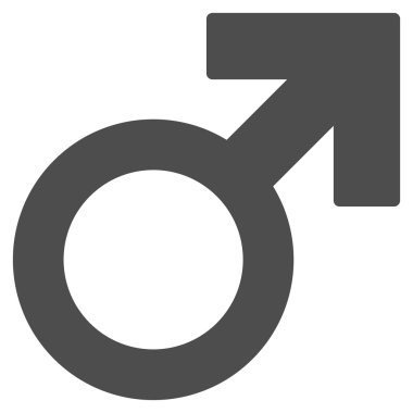 Mars sembolü düz vektör simgesi