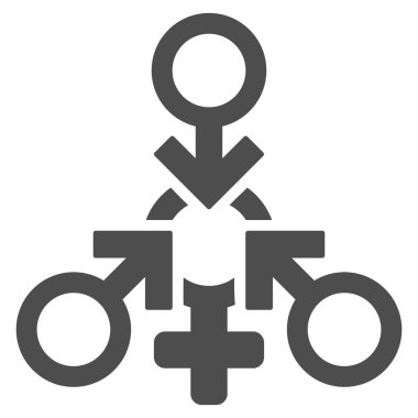 Çift Kişilik Standart penetrasyon seks düz vektör simgesi